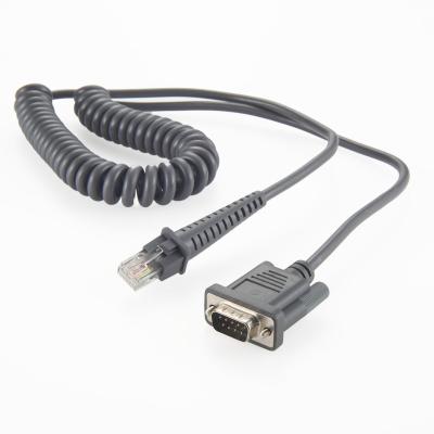 China RS232 COMPUTER Serial Cable 7FT RJ45 To DB9 For Symbol Barcode Scanner Cable for sale