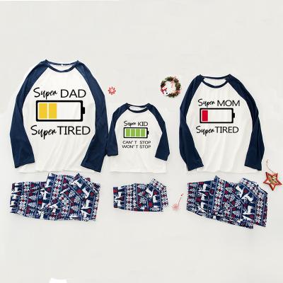 China Christmas Pajamas Parent Child Pajamas Top And Pants Thermal Sleepwear Two Sets Christmas Pajamas for sale