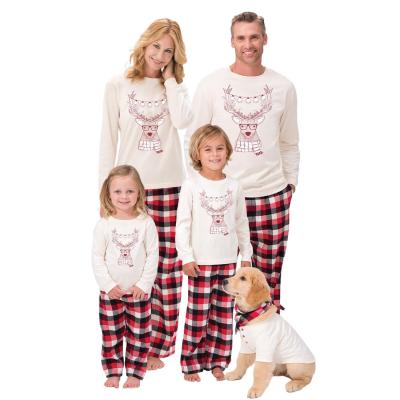 China Fashion Christmas Thermal Warm Pajamas Sets For Stripe Family Pajamas Set for sale