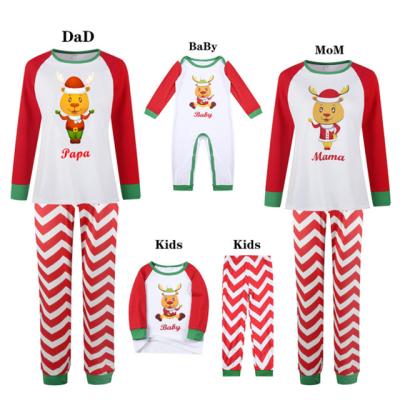 China New Style Family Christmas Boys Girls Matching Pajamas QUICK DRY Striped Kids Sleepwear Kids Clothes Set for sale