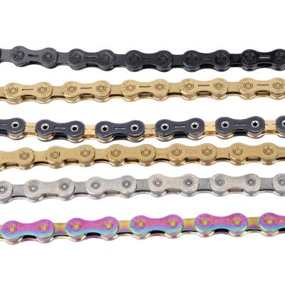 China Alloy Multicolor Mtb Chain Mtb Chain Titanium Steel YBN 10/11/12 Speed ​​Bicycle Rainbow High Strength Compatible With SHIMANO for sale