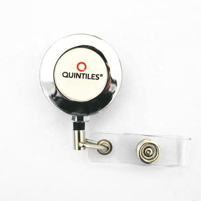 China YoYo Badge Reel Holder Custom Logo Heavy-Duty Retractable Metal ID Card Badge Reel Promotion Gifts for sale