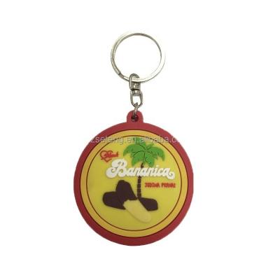 China fashion & new design popular promotional customized plastic rubber key chain for sale