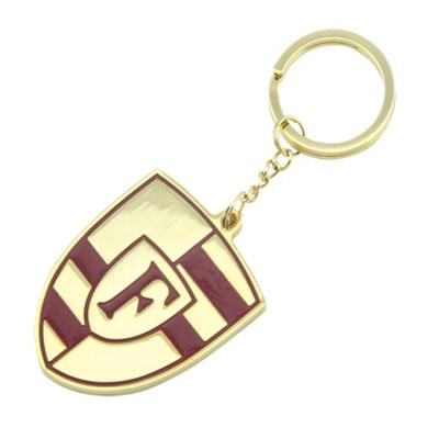 China Popular Artificial Promotion Custom Your Own Logo Printed Keyring Gold Metal Key Chain for sale