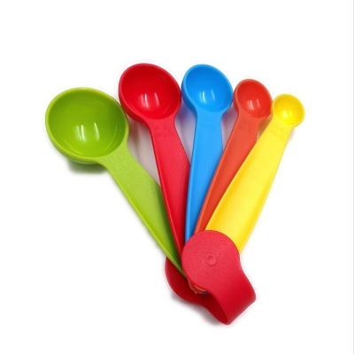 China Viable High Quality 10-PACK Kitchen Tools Plastic Measuring Cups And Spoons Colorful Set for sale