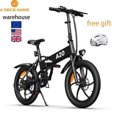 China EU UK USA Warehouse ADO A20 Aluminum Alloy Motorcycle Electric Exercise Bike Folding Bike Mountain Bike Mountain ebike Road Bike for sale