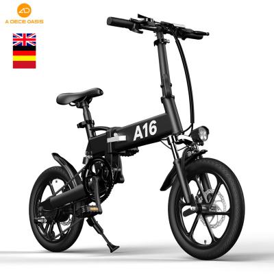 China Aluminum Alloy EU US UK Warehouse Foldable Bike A16 Folding Electric Bicycle City Bike Ebike Electriccycle Road Mountain Bike for sale