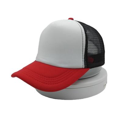 China COMMON High Quality Bright Black Red White Mesh Hat Bright Colors Custom Trucker Hat for sale