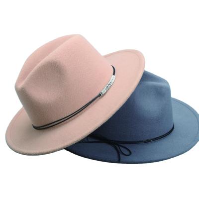 China Picture Fashion Felt Cashmere Vintage Jazz Hat Panama Hat Custom Felt Hat for sale