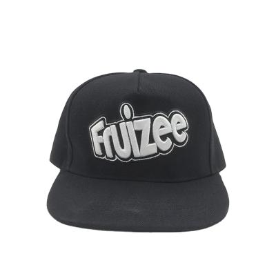 China JOINT Full Snapback Black Cap With Embroidery Logo 3D White Letter for sale