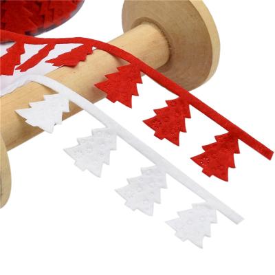 China Sustainable Embossed Non-woven Ribbon Christmas Braid Holiday Decoration Home Fabric Decoration Ribbon for sale