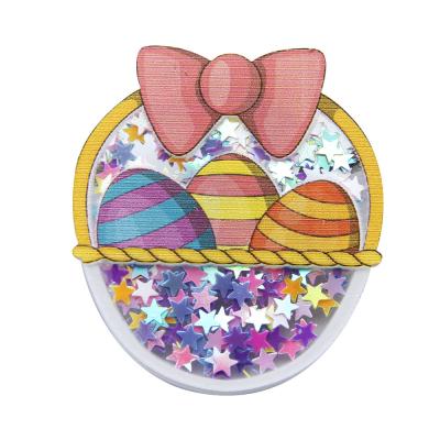 China Europe Shakers Acrylic Planar Cartoon Resin Shakers Glitter Flat Back Model Resin For Bow Accessories for sale