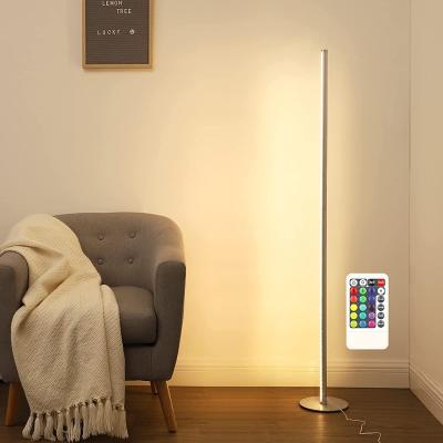 China Modern smart remote control vintage colored LED rgb upright floor lamp popular living room&bar decoration for sale