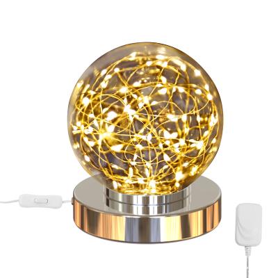 Chine High Quality String Warm White Ball Table Lamp Marble with CE CB Luminous LED Light Western Home Decor Desk Lamp à vendre