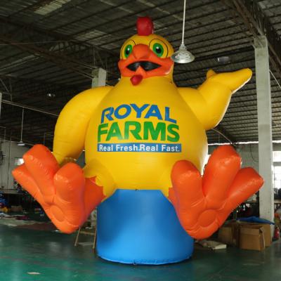 China Adverstising Customized Giant Cartoon Inflatable Chicken Promotional /inflatable Chicken Big For Restaurant Decoration for sale