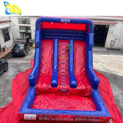 China 1000D PVC Tarpaulin Spiderman Inflatable Water Slide Outdoor Inflatable Slides For Sale for sale