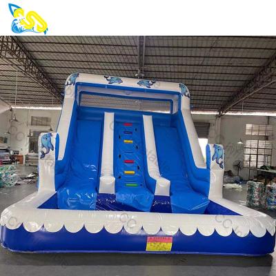 China 1000D PVC tarpaulin factory price inflatable slide inflatable water slide for sale for sale