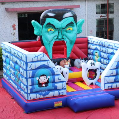 China PVC Customized Inflatable Halloween Castle Trampoline for sale