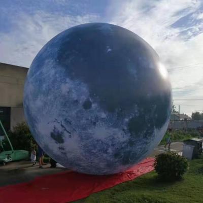 China Adverstising Customized Giant Inflatable Moon Model With Led Light / Inflatable Planet Ball For Decoration for sale