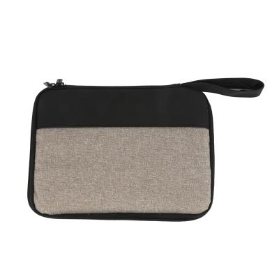 China High Quality Accept Customized Oxford Cloth Logo Zipper Pouch Organizer Light Gray for sale