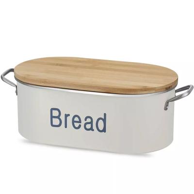 China New Style Sustainable Collection Bin Kitchen Countertops Rectangle Metal Bread Box For Storage Biscuits Biscuits for sale