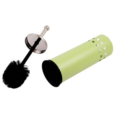 China Modern High Quality Modern Toilet Cleaning Brush Power Coated Holder Bathroom Toilet Bowl Brush and Holder Finishing Set for sale