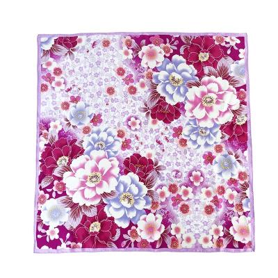 Chine Square Wholesale Custom Your Own Scarf Customize Silk Polyester Wadding Cotton Modal Squishy Hair Scarf à vendre