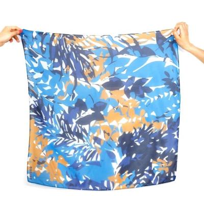 China Fashion Design Women's Decorative Small Hair Wrap Polyester Chiffon Silk Scarf for sale