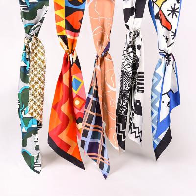 China Wholesale Fashion Satin Silk Handmade Scarf Classic Style Printing Bag Twillies Scarf en venta