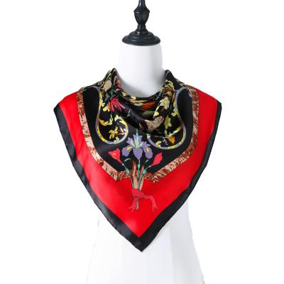 China Custom Silk Print Square Style Pattern Design Scarf Wholesale With Various Colors In Stock Te koop