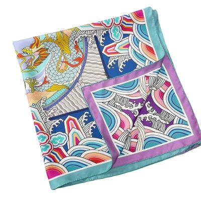 China Fashion Ladies 100 Square Silk Twill Scarf OEM Designer Manufacturer Factory Main Scarf For Women Te koop