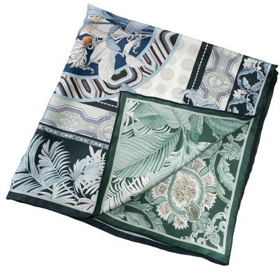 China Factory Square Making Double Sides Fit Pure Silk 100 Twill Women Hair Head Scarf for sale