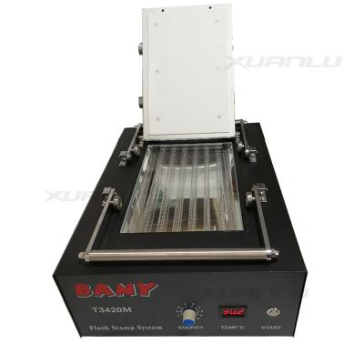 China Large 34*20cm Desktop Instant A4 Stamp Machine Large Size Photosensitive Stamps Making Machines for sale