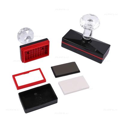 China Desktop TH Desktop Stamp Holder Handle Instant Photosensitive Stamps Dual Protective Foam Crystal Ink Mount Case Pre for sale