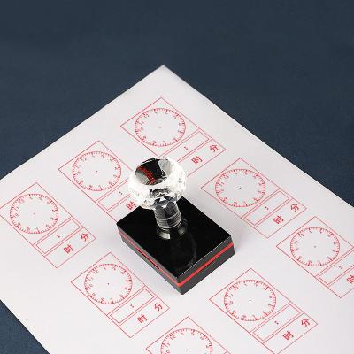 China Custom Desk Kids Teacher Pre Inked Clock Stamps Date/Time Group Teaching Tool for sale