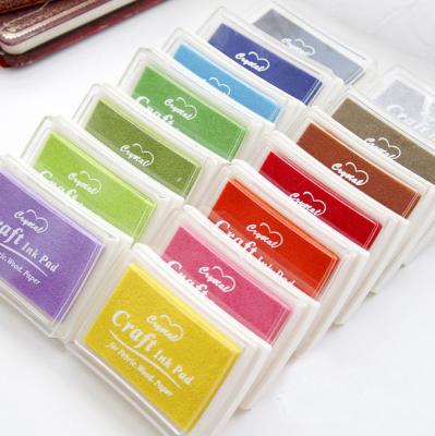 China Office Craft Ink Stamp Pad Opens Colorful Printing Ink Pads For Stamps Cloth Wood Paper for sale