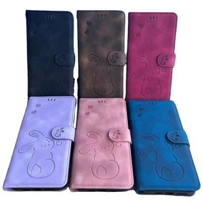 China 2023 Hot Selling Leather Shockproof Weview Rabbit PU Wallet Mobile Phone Case For iphone 6 pro cover 7 11 12 13 14 max for sale