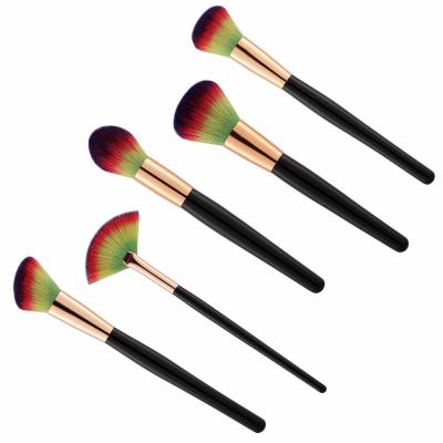 China Professional Face Makeup 5 Makeup Set Brush Four Color Fiber Hair Makeup Brush Wholesale for sale