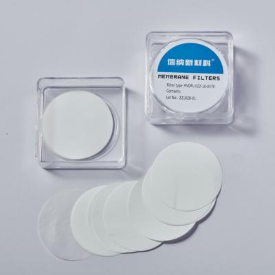 China 0.22μm 47mm Hydrophobische PVDF Membranfilterscheibe Nicht steril 50/Pk zu verkaufen