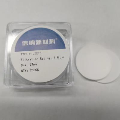 China 1.0um Filtro de membrana de PTFE hidrofílico para filtração de líquidos em laboratório à venda