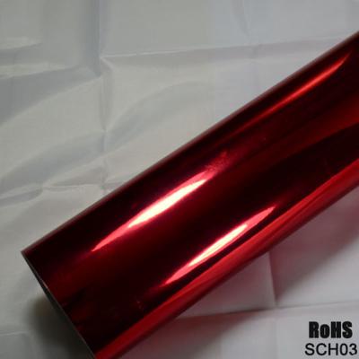 China Polijst roze Chrome-Auto Vinylomslag met Verwijderbare Acrylkleefstof Te koop