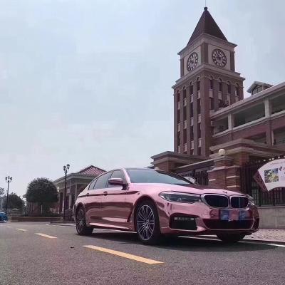 China De zelf Helende Rose Gold Chrome Vinyl Car-Waterdichte Versie van de Omslaglucht Te koop