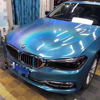 China abrigo del coche del lustre del laser del 1.27m alto del brillo del vinilo del abrigo del lanzamiento azul desplazable del aire en venta