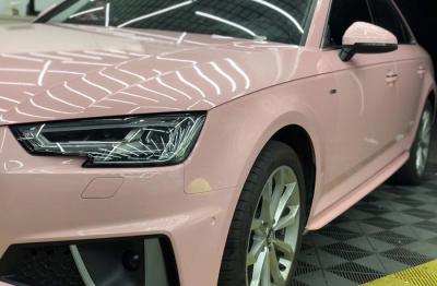 China Acrylic Based Adhesive Vinyl Film Wrap High Gloss Cherry Blossom Pink Car Wrap for sale