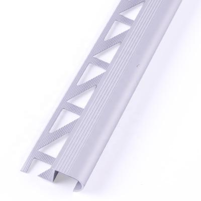 China Europe Modern Normal Quality ISO9001 Factory Direct Aluminum Stair Nosing Profile Metal Tile Edge To Trim Anti Slip Step Trim Silver for sale