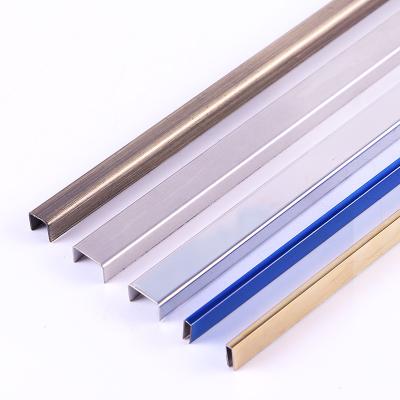 China New House Modern High Usage Rate Building Materials Stainless Steel U Shape Profiles Flexible Metal Transition Strips For Wall for sale