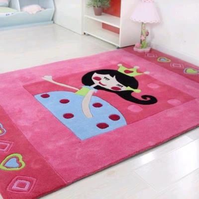 China Area Anti-slip Handcrafted Children's Living Room Blanket Blanket Kids Rug Carpet for sale