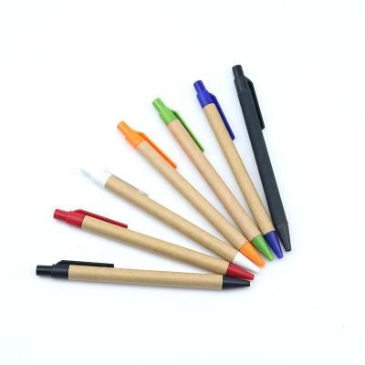 China Pen Cheap Price Promotional Custom Logo Recycled Ballpoint Pen Paper Eco-friendly Ballpoint Pen for sale