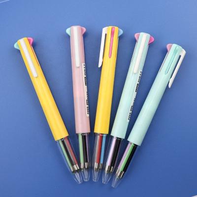 China Multicolor pen 5 Japanese and Korean stationery Promotional Pen 5 color promotional pen in 1 student pen for sale