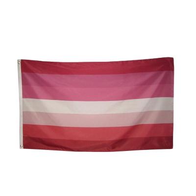 China Hotel and Resort Wholesales Lesbian 100% Polyester Rainbow Flags for sale